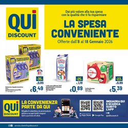 Volantino promozionale Qui Discount  valide dal 08/01/2026 - Pagina 1.