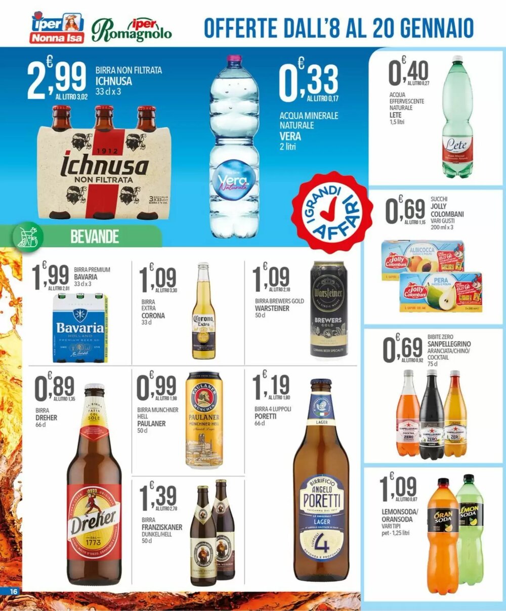 Volantino promozionale Iper Romagnolo  valide dal 08/01/2026 - Pagina 16.