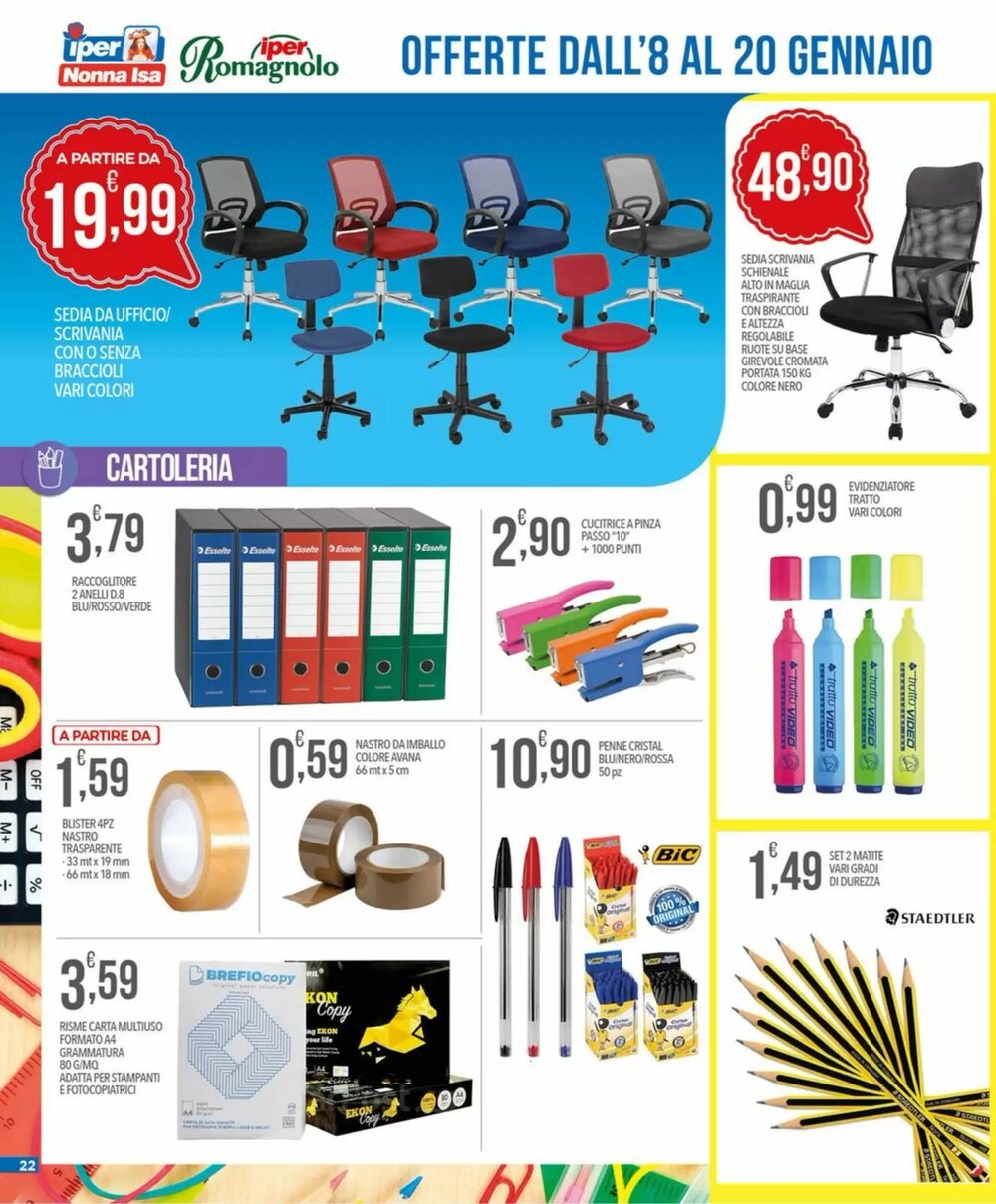 Volantino promozionale Iper Romagnolo  valide dal 08/01/2026 - Pagina 22.