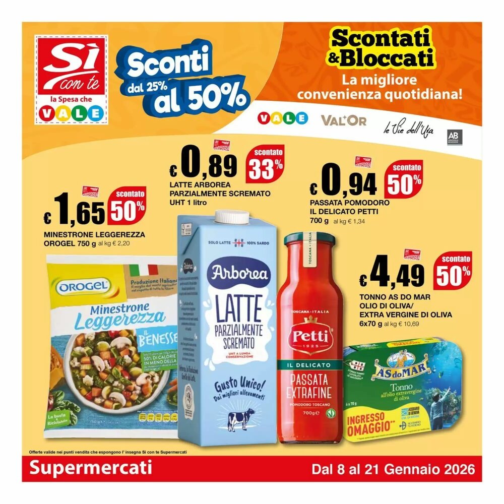 Volantino promozionale Sì con te  valide dal 08/01/2026 - Pagina 1.