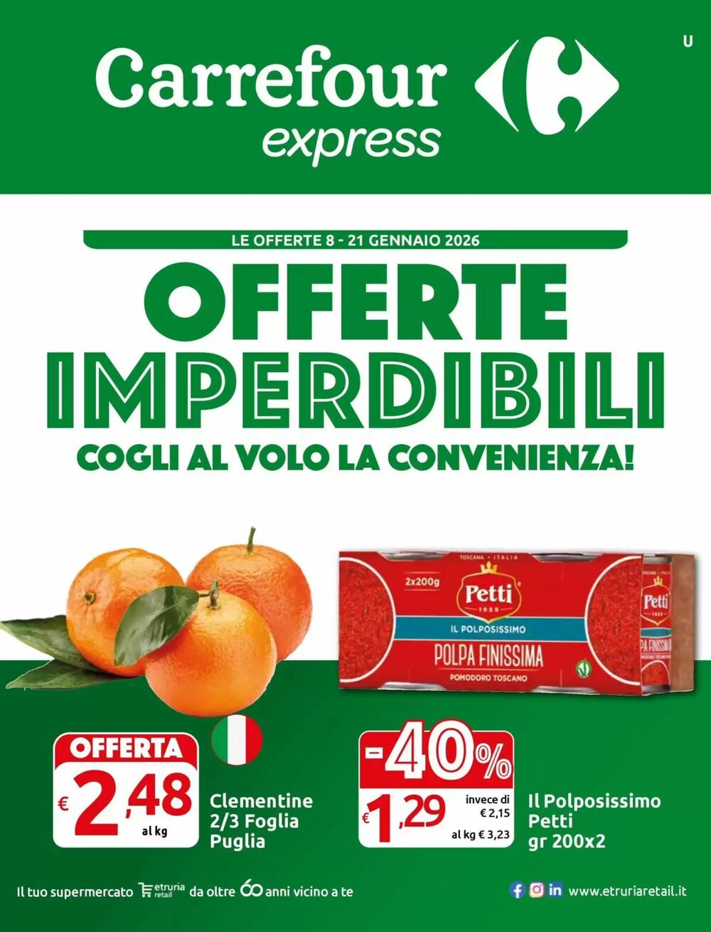 Volantino promozionale Carrefour Express  valide dal 08/01/2026 - Pagina 1.