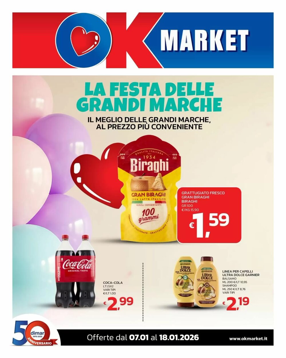 Volantino promozionale Ok Market  valide dal 08/01/2026 - Pagina 1.