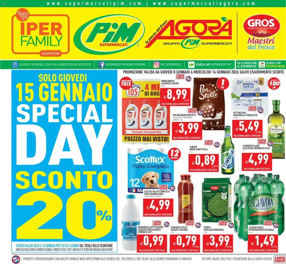 Volantino promozionale Pim Supermercati  valide dal 08/01/2026 - Pagina 1.