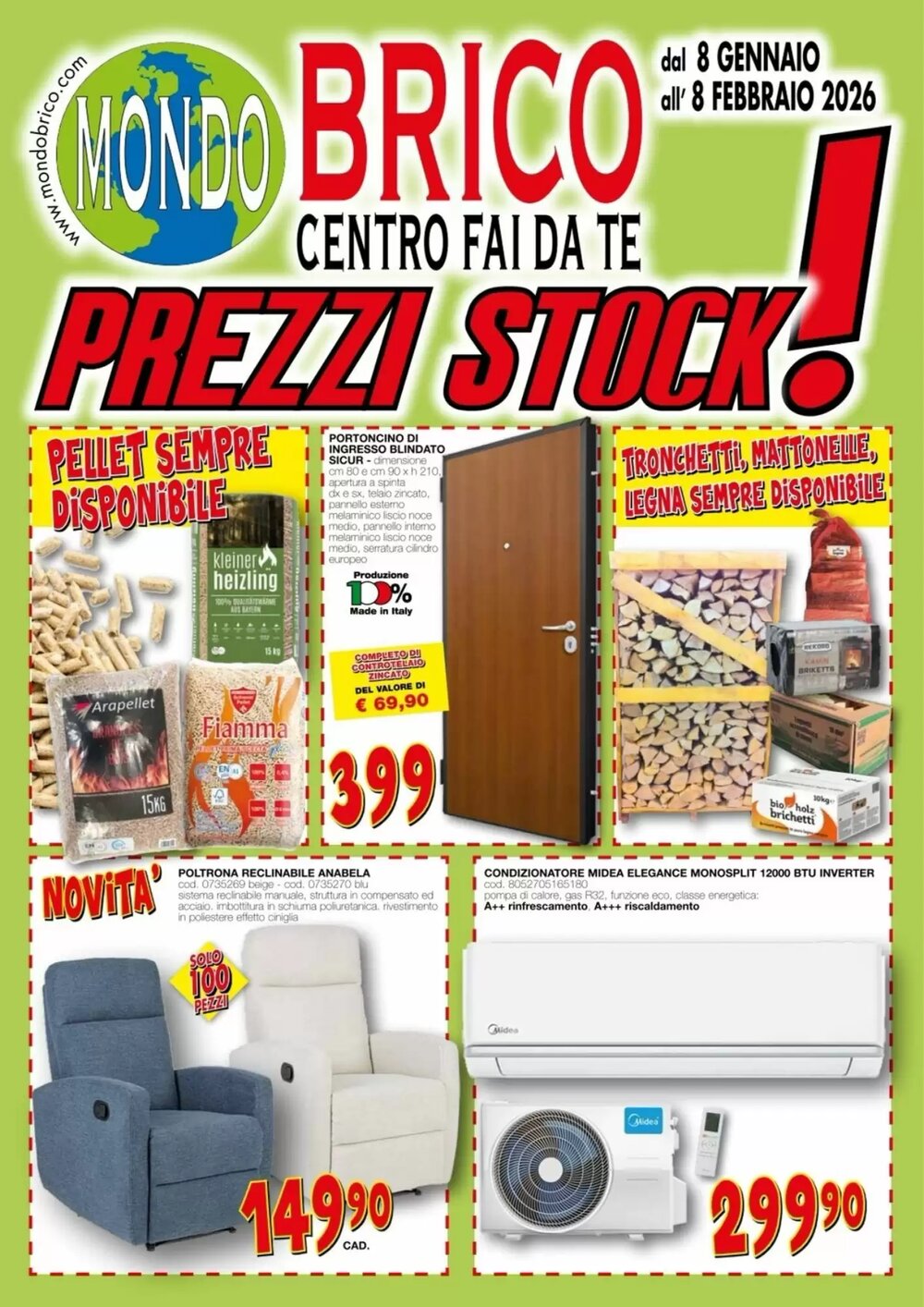Volantino promozionale Mondo Brico  valide dal 08/01/2026 - Pagina 1.