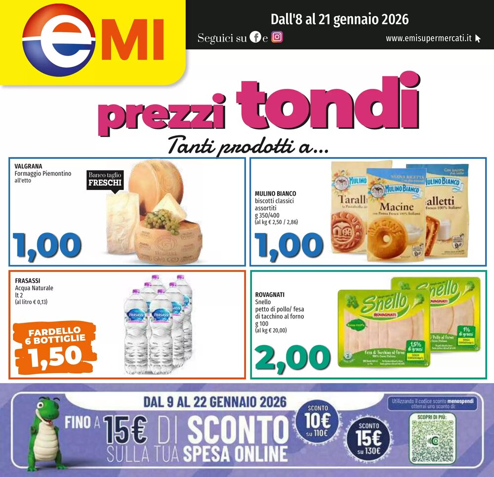 Volantino promozionale Emi Supermercati  valide dal 08/01/2026 - Pagina 1.
