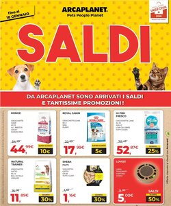 Volantino promozionale Arcaplanet  valide dal 08/01/2026