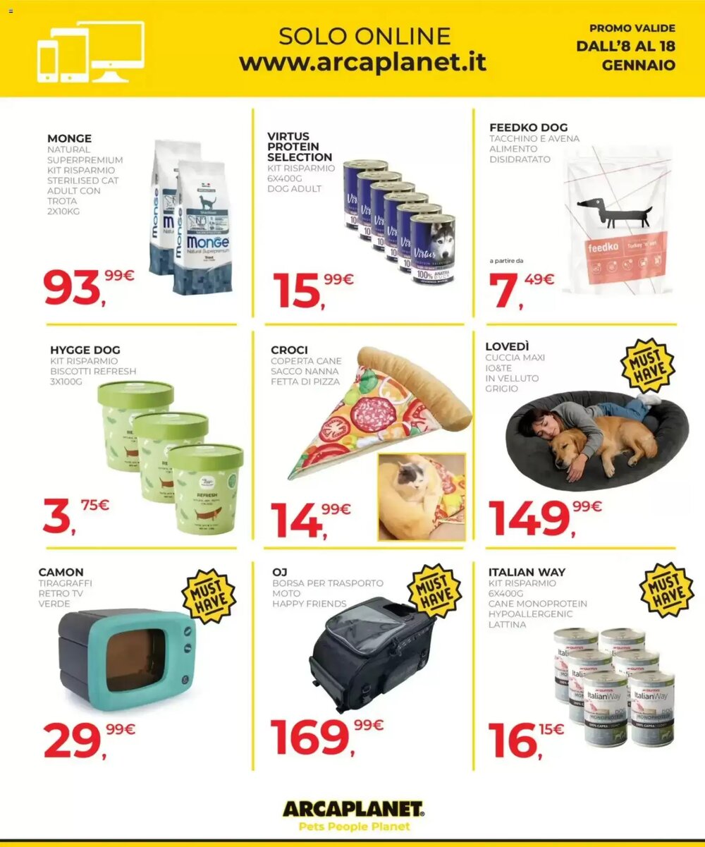 Volantino promozionale Arcaplanet  valide dal 08/01/2026 - Pagina 30.