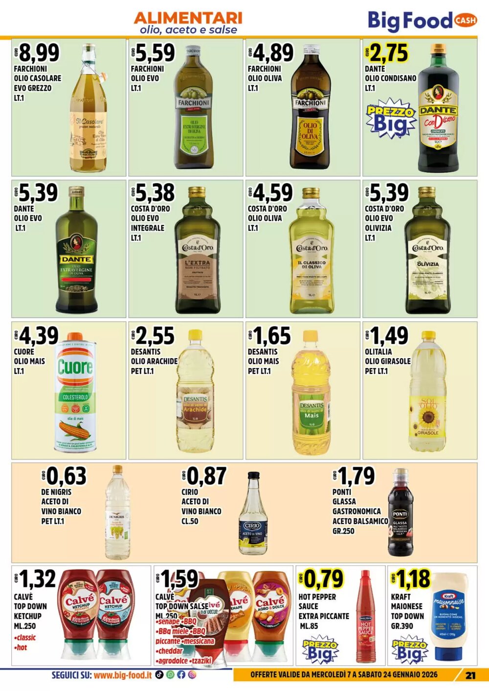Volantino promozionale Big Food  valide dal 08/01/2026 - Pagina 21.