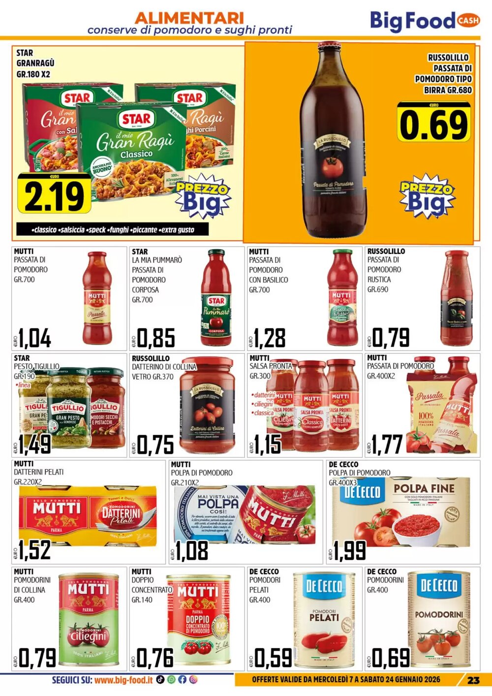 Volantino promozionale Big Food  valide dal 08/01/2026 - Pagina 23.