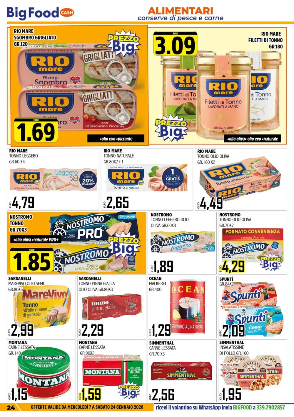 Volantino promozionale Big Food  valide dal 08/01/2026 - Pagina 24.