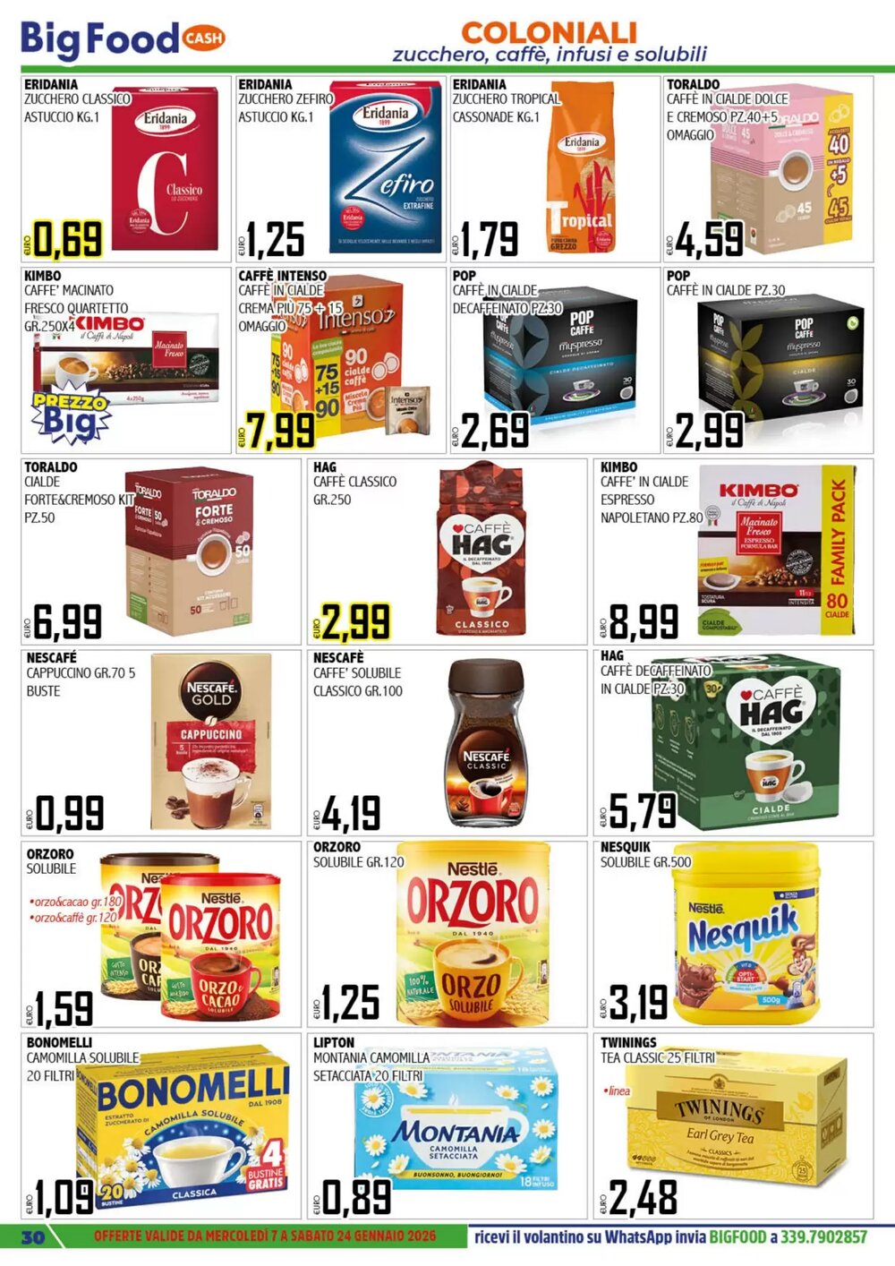 Volantino promozionale Big Food  valide dal 08/01/2026 - Pagina 30.