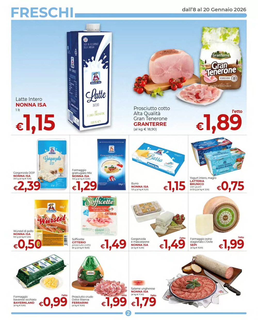 Volantino promozionale Supermercati Nonna Isa  valide dal 08/01/2026 - Pagina 2.