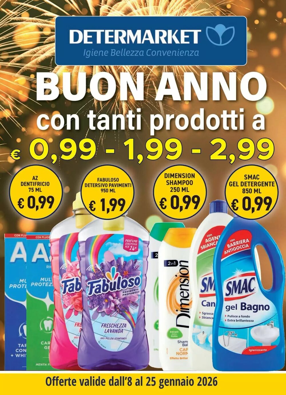 Volantino promozionale Determarket  valide dal 08/01/2026 - Pagina 1.