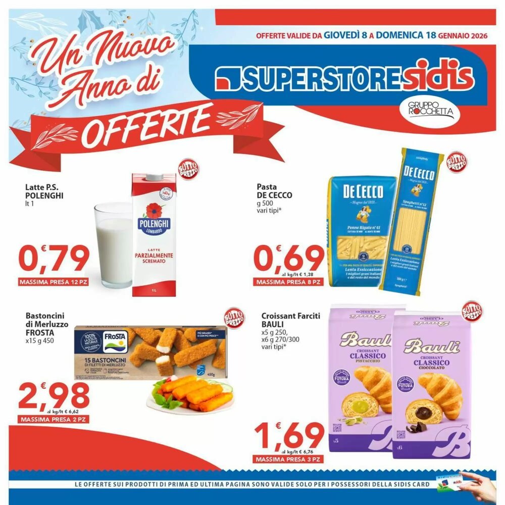 Volantino promozionale Sidis  valide dal 08/01/2026 - Pagina 1.