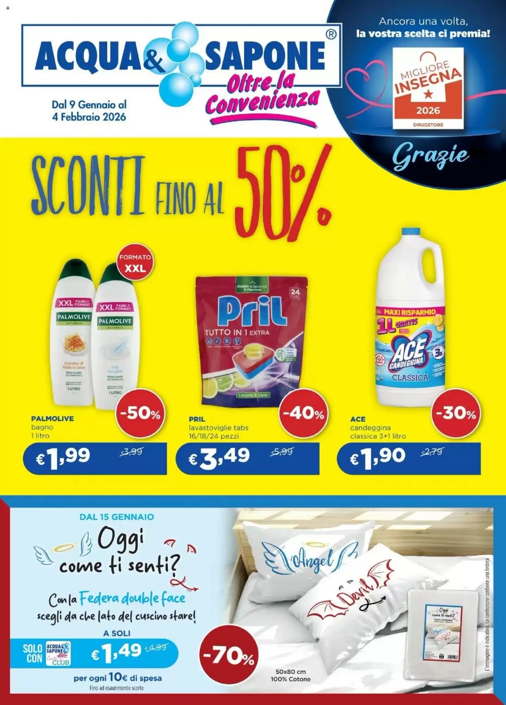 Volantino promozionale Acqua & Sapone  valide dal 09/01/2026 - Pagina 1.