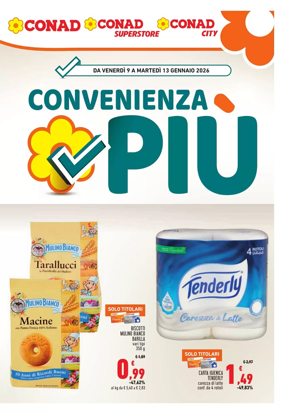 Volantino promozionale Conad  valide dal 09/01/2026 - Pagina 1.