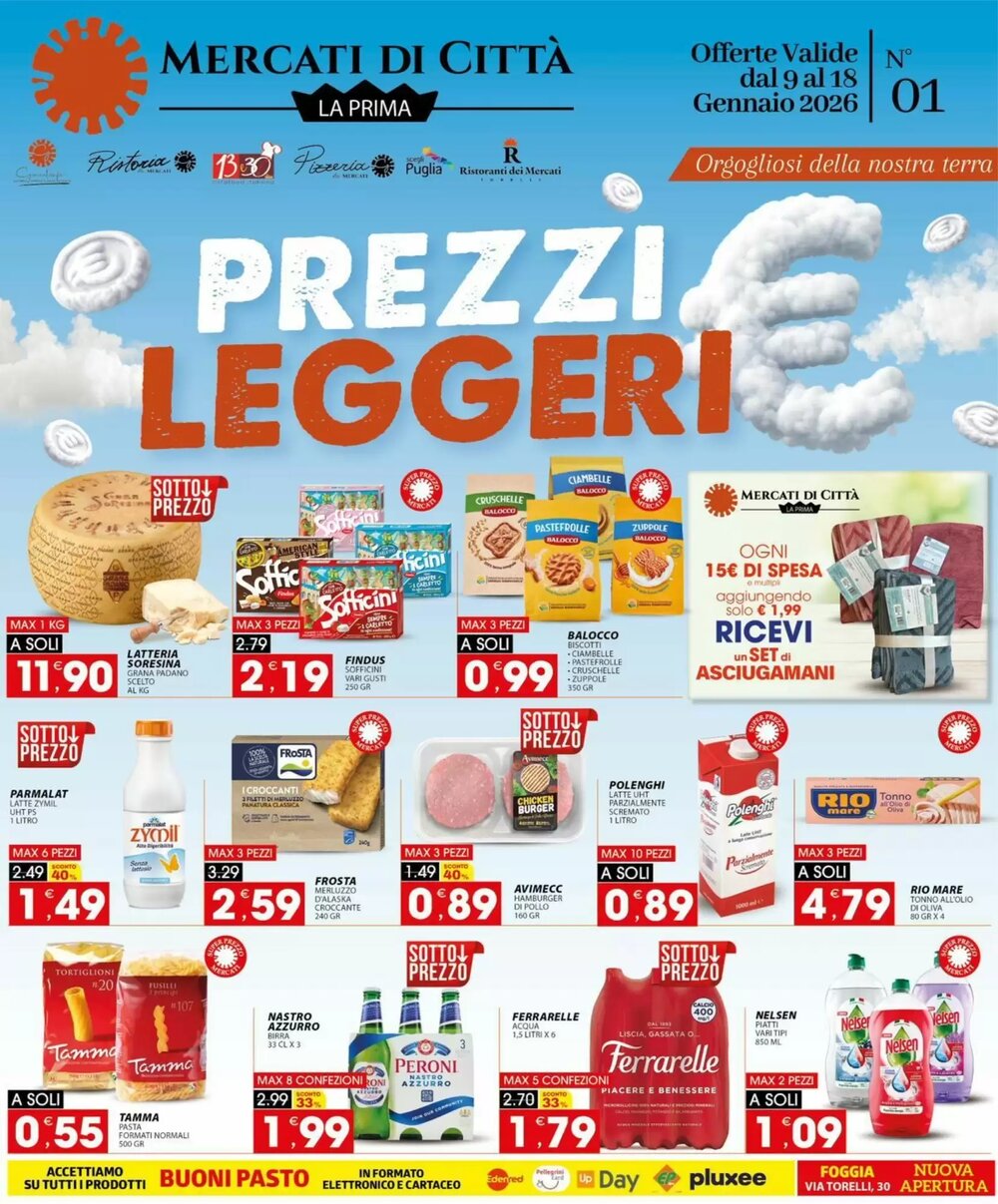 Volantino promozionale Mercati di Città La Prima  valide dal 09/01/2026 - Pagina 1.