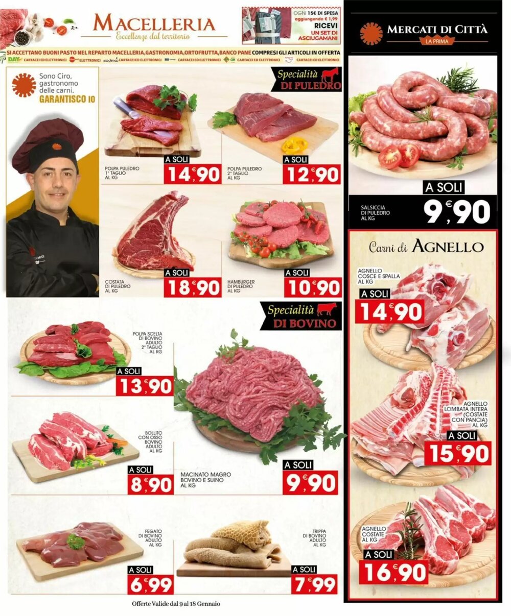 Volantino promozionale Mercati di Città La Prima  valide dal 09/01/2026 - Pagina 3.