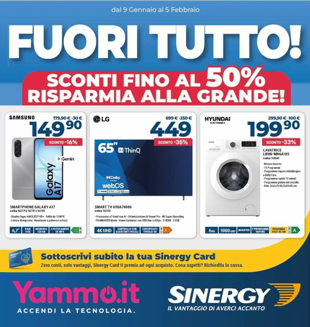 Volantino promozionale Yammo  valide dal 09/01/2026 - Pagina 1.