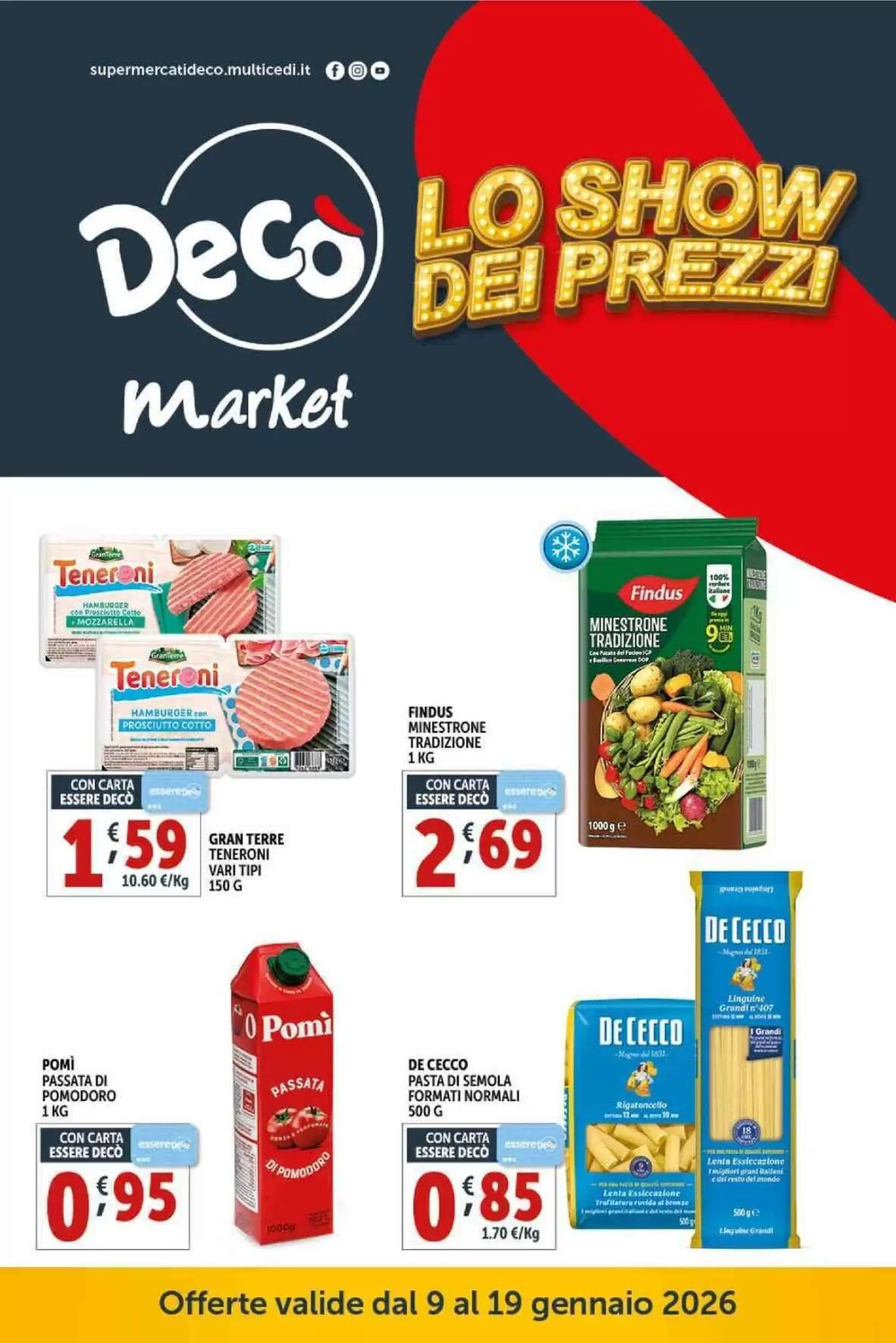 Volantino promozionale Deco Market  valide dal 09/01/2026 - Pagina 1.