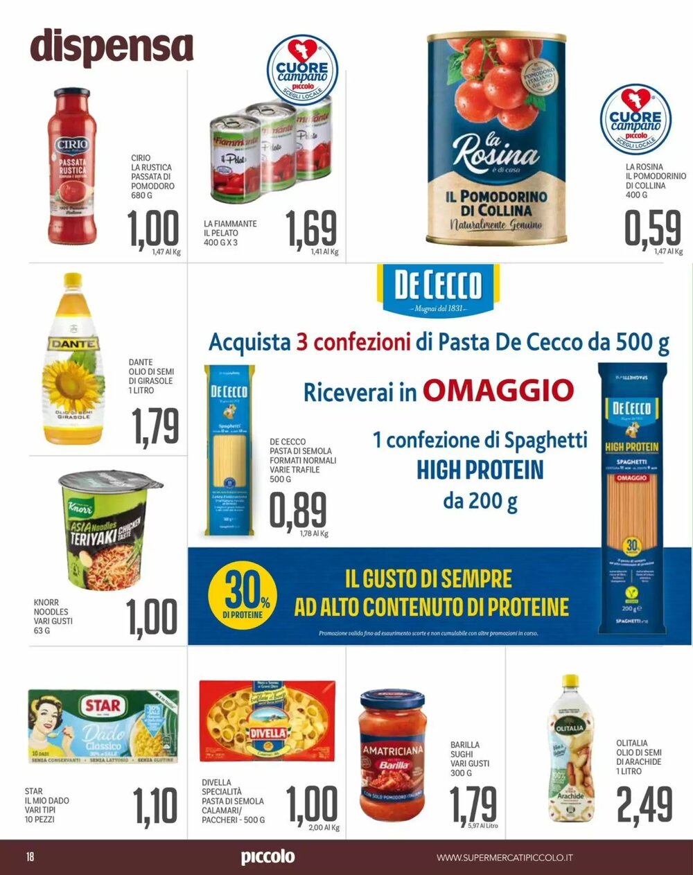 Volantino promozionale Supermercati Piccolo  valide dal 09/01/2026 - Pagina 18.