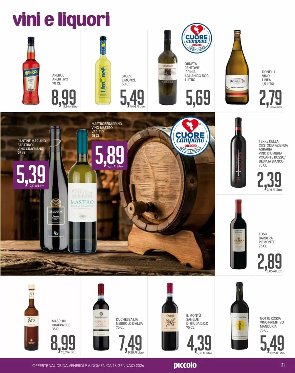 Volantino promozionale Supermercati Piccolo  valide dal 09/01/2026 - Pagina 21.