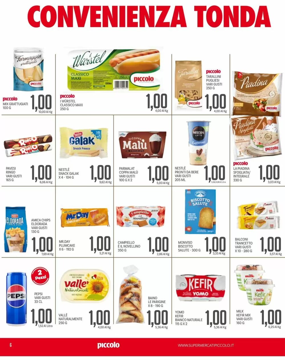 Volantino promozionale Supermercati Piccolo  valide dal 09/01/2026 - Pagina 6.