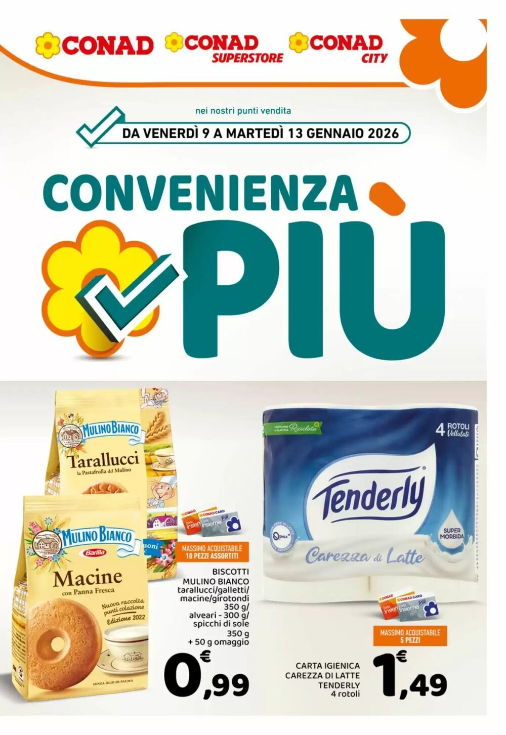 Volantino promozionale Conad  valide dal 09/01/2026 - Pagina 1.