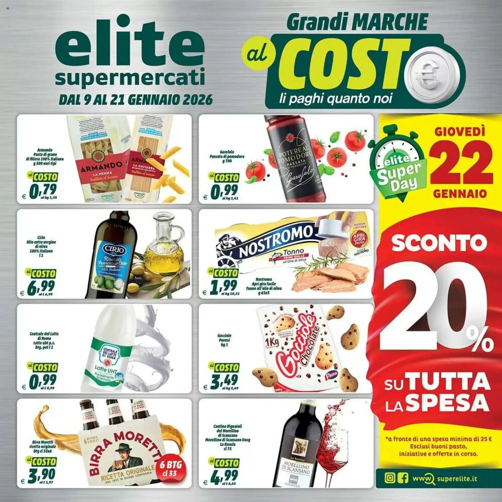 Volantino promozionale Elite  valide dal 09/01/2026 - Pagina 1.