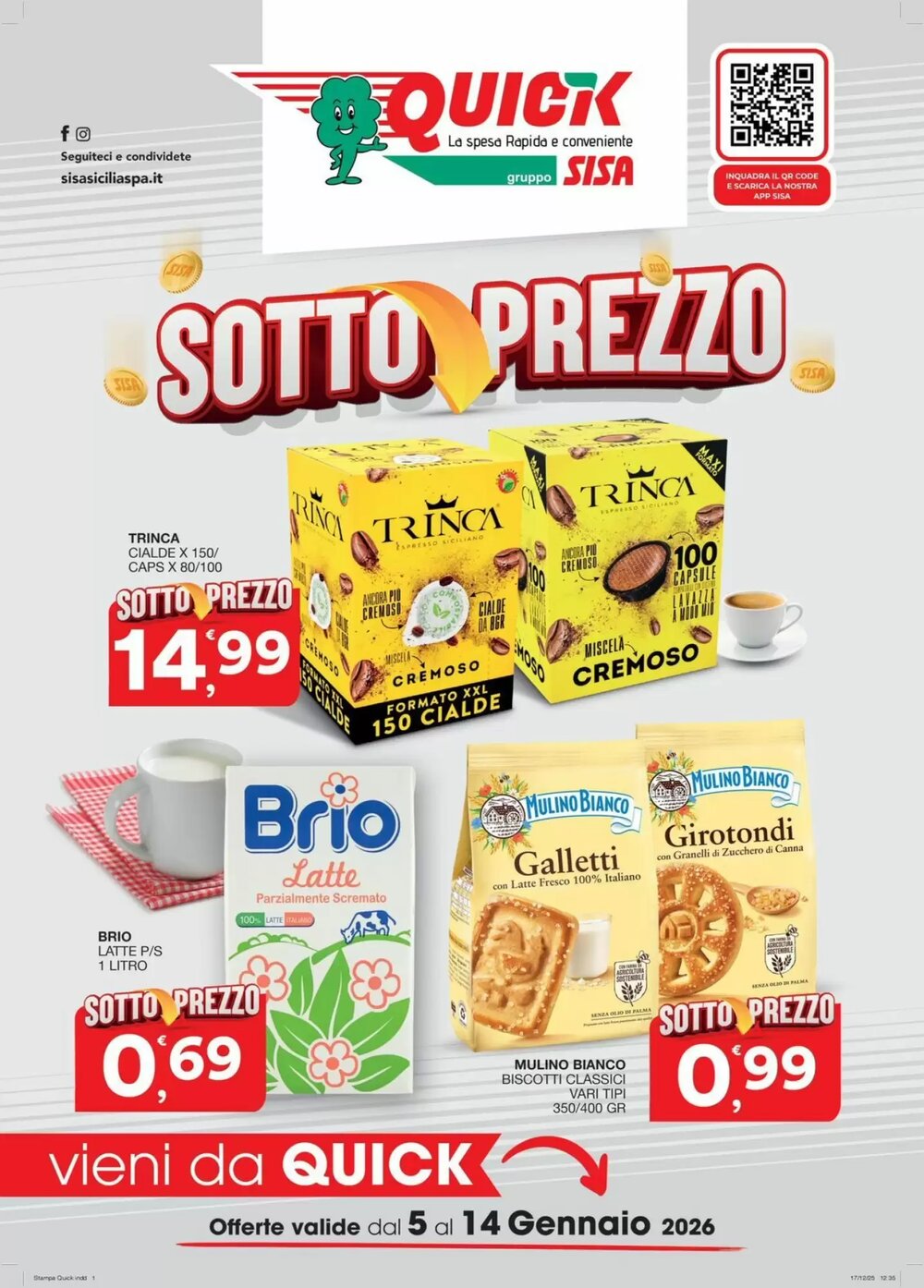 Volantino promozionale Quick Sisa  valide dal 09/01/2026 - Pagina 1.