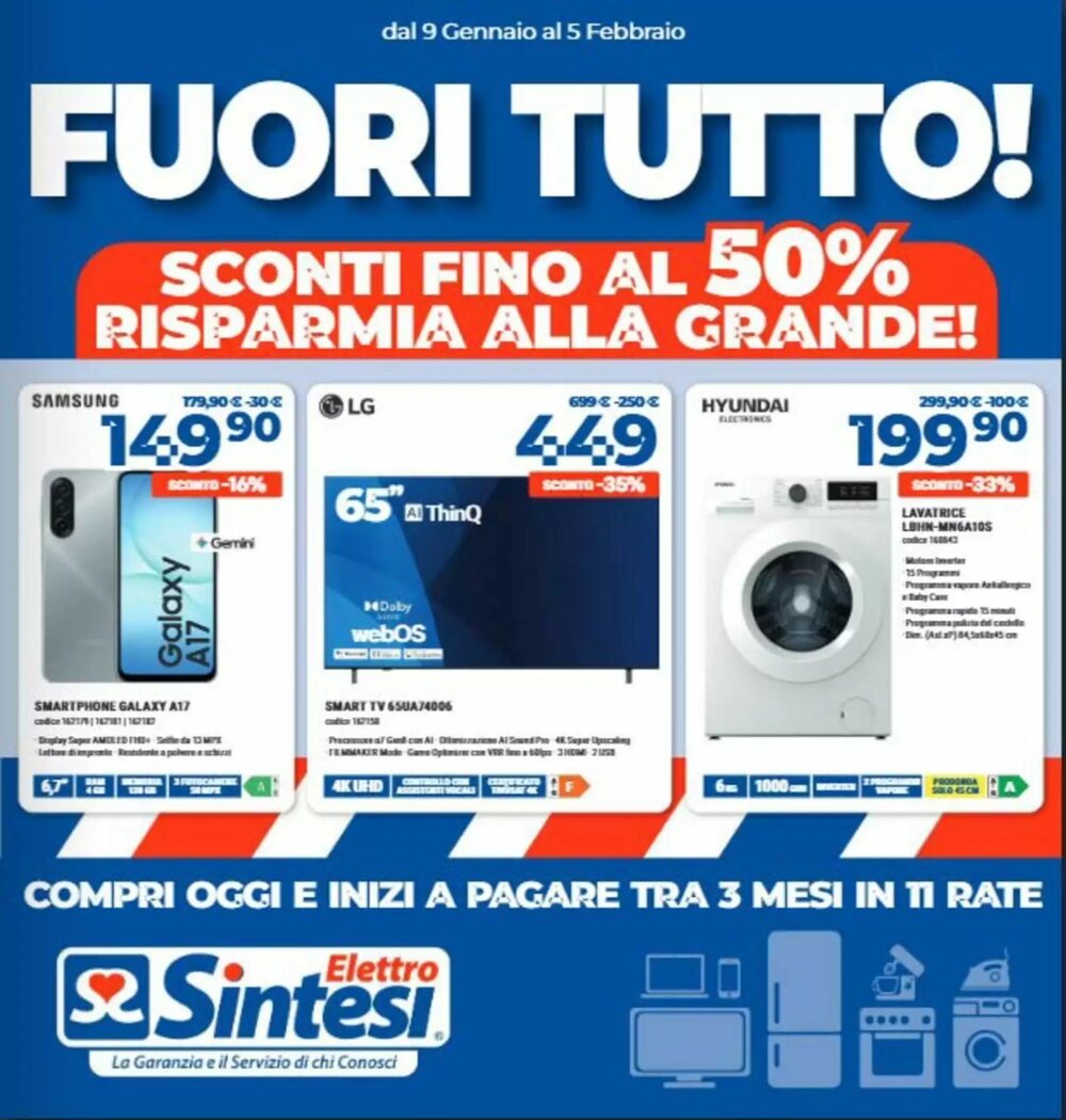 Volantino promozionale Elettrosintesi  valide dal 09/01/2026 - Pagina 1.