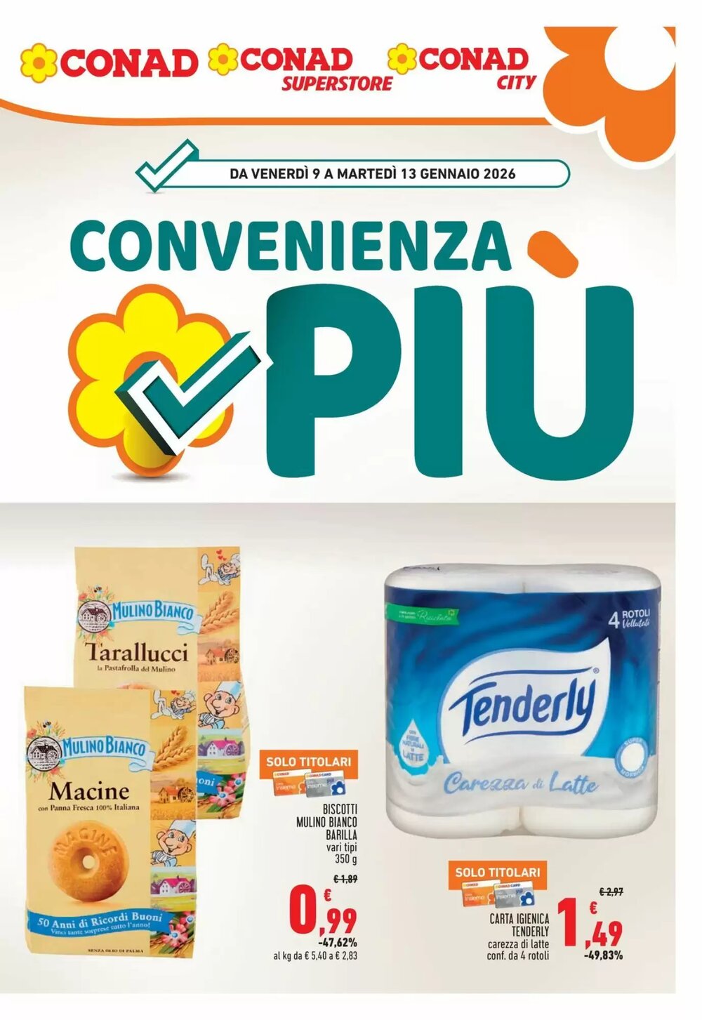 Volantino promozionale Conad Superstore  valide dal 09/01/2026 - Pagina 1.