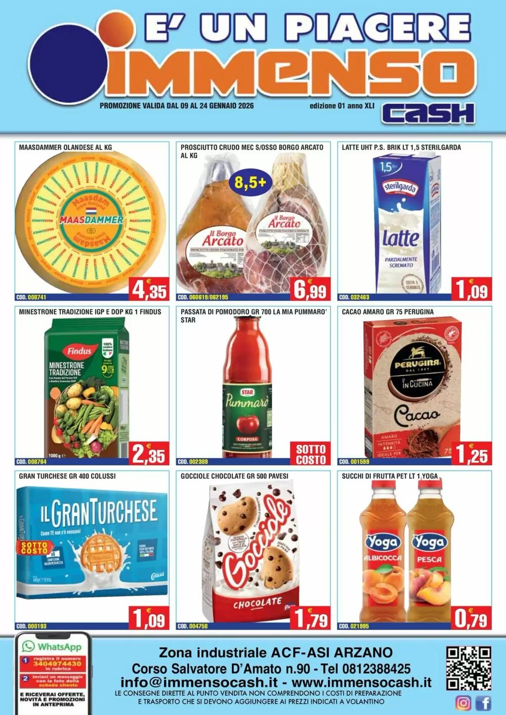 Volantino promozionale Immenso Cash  valide dal 09/01/2026 - Pagina 1.