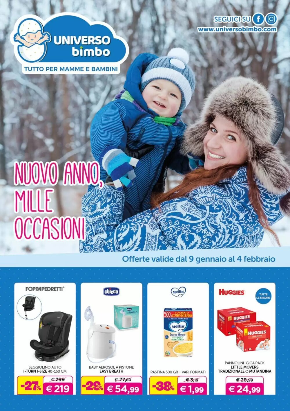 Volantino promozionale Universo Bimbo  valide dal 09/01/2026 - Pagina 1.