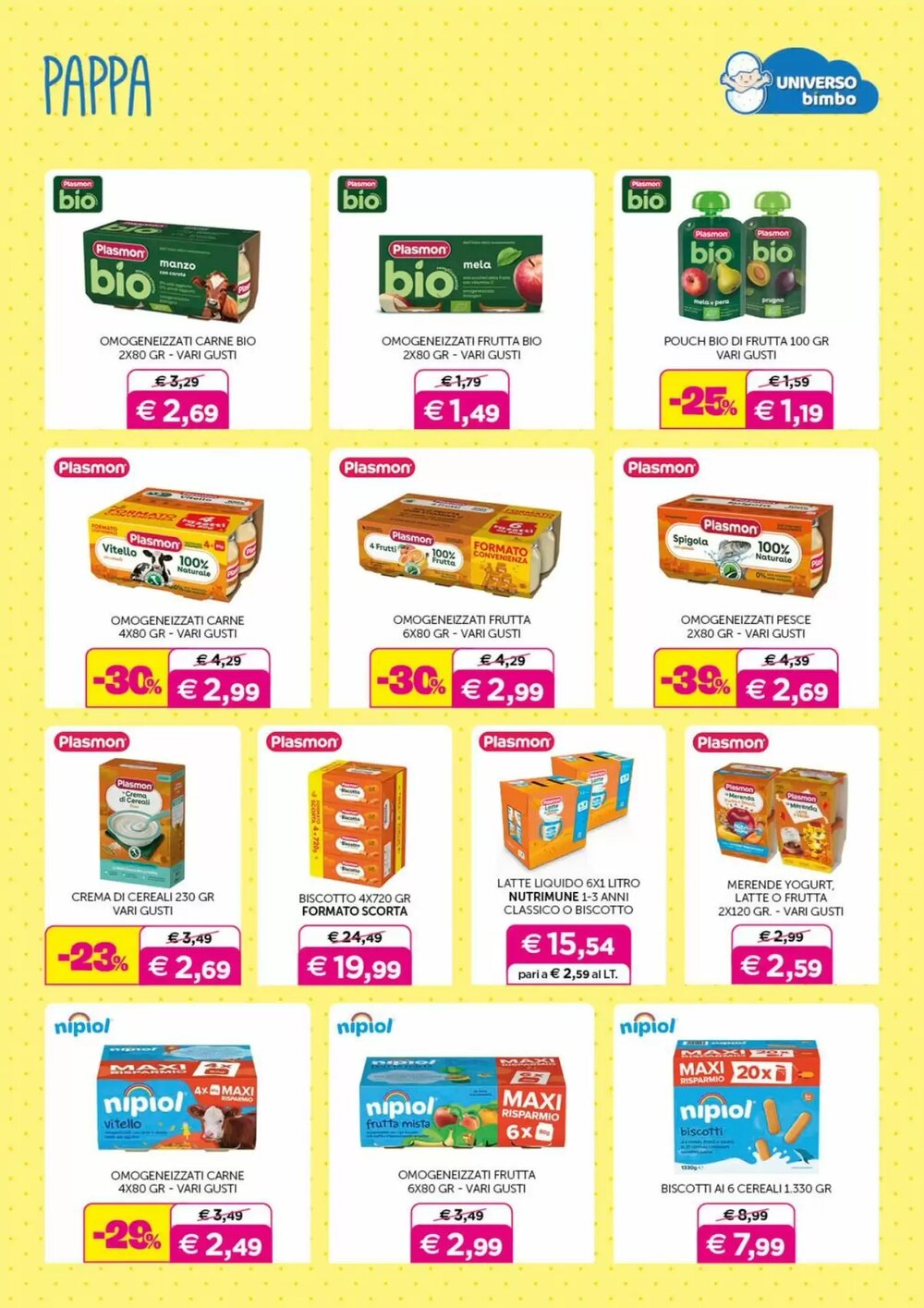 Volantino promozionale Universo Bimbo  valide dal 09/01/2026 - Pagina 20.