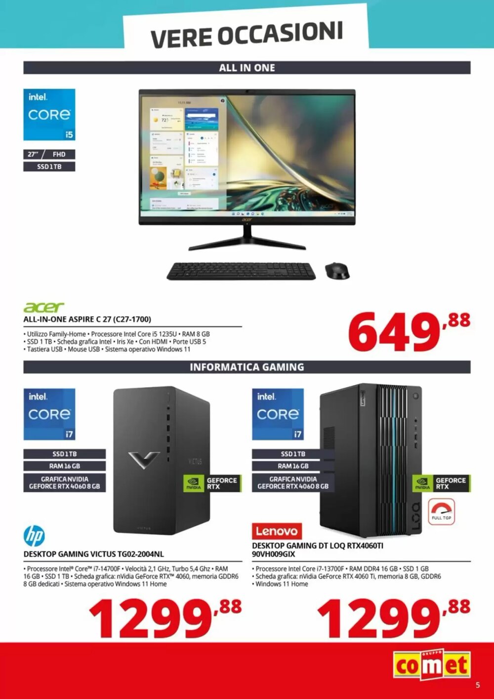 Volantino promozionale Comet  valide dal 09/01/2026 - Pagina 5.