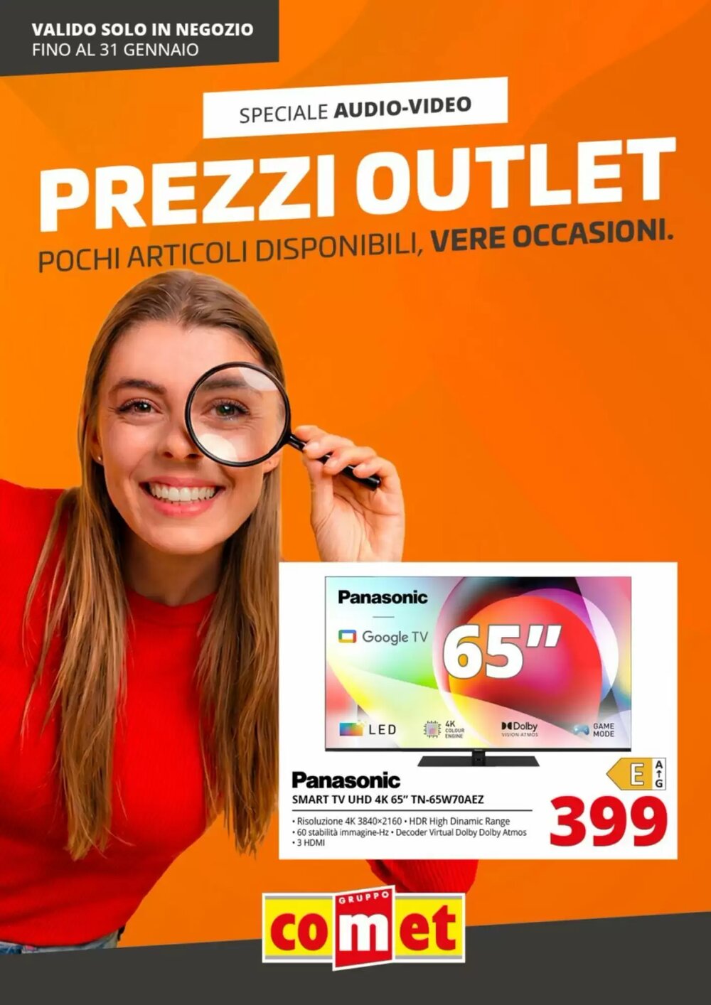 Volantino promozionale Comet  valide dal 09/01/2026 - Pagina 1.