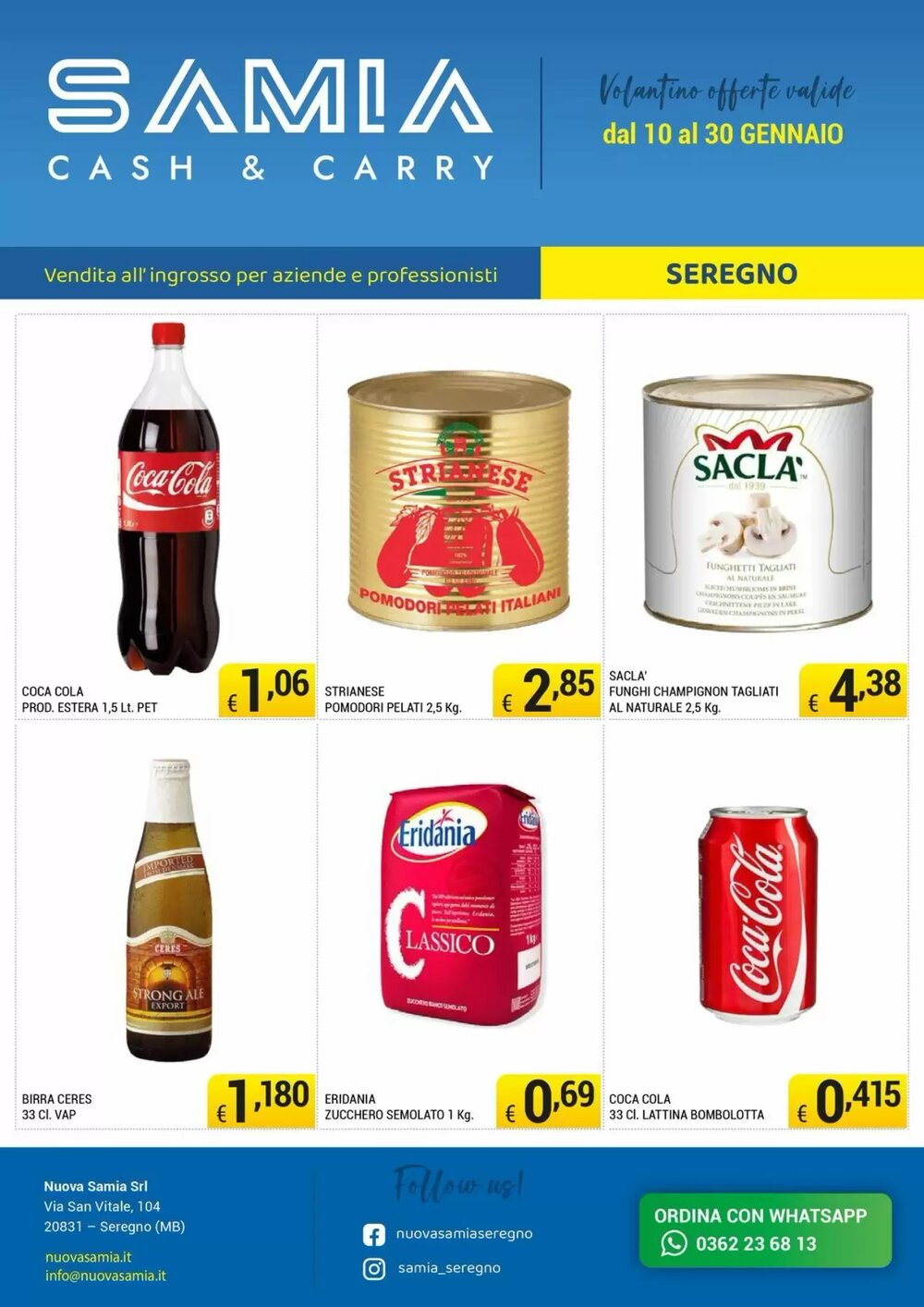 Volantino promozionale Samia Cash and Carry  valide dal 10/01/2026 - Pagina 1.