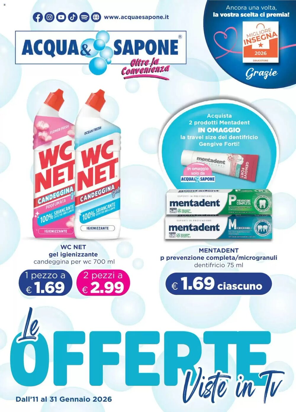 Volantino promozionale Acqua & Sapone  valide dal 11/01/2026 - Pagina 1.