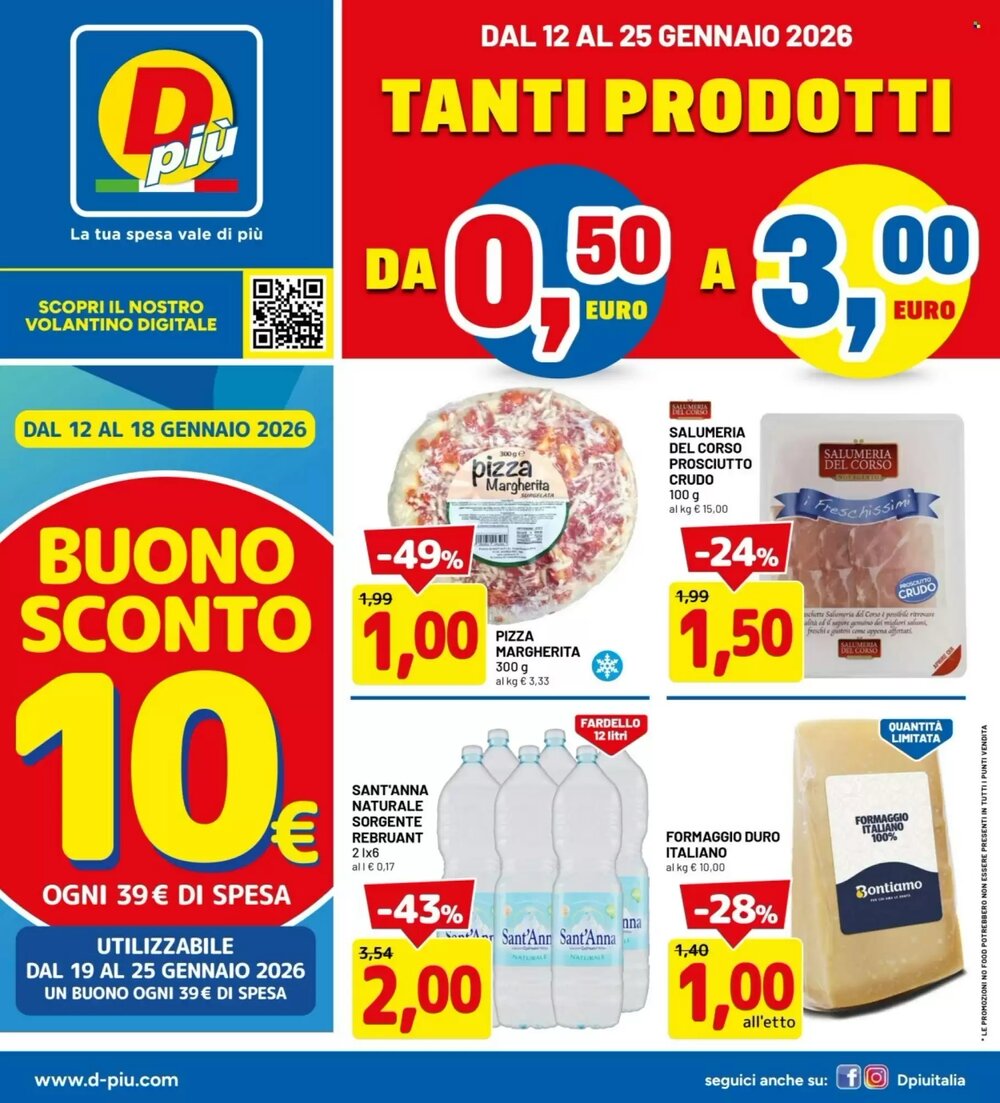 Volantino promozionale DPiù  valide dal 12/01/2026 - Pagina 1.