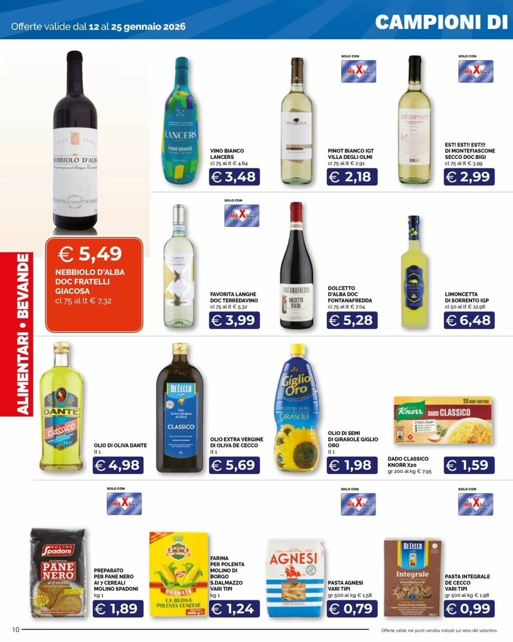 Volantino promozionale Maxisconto  valide dal 12/01/2026 - Pagina 10.