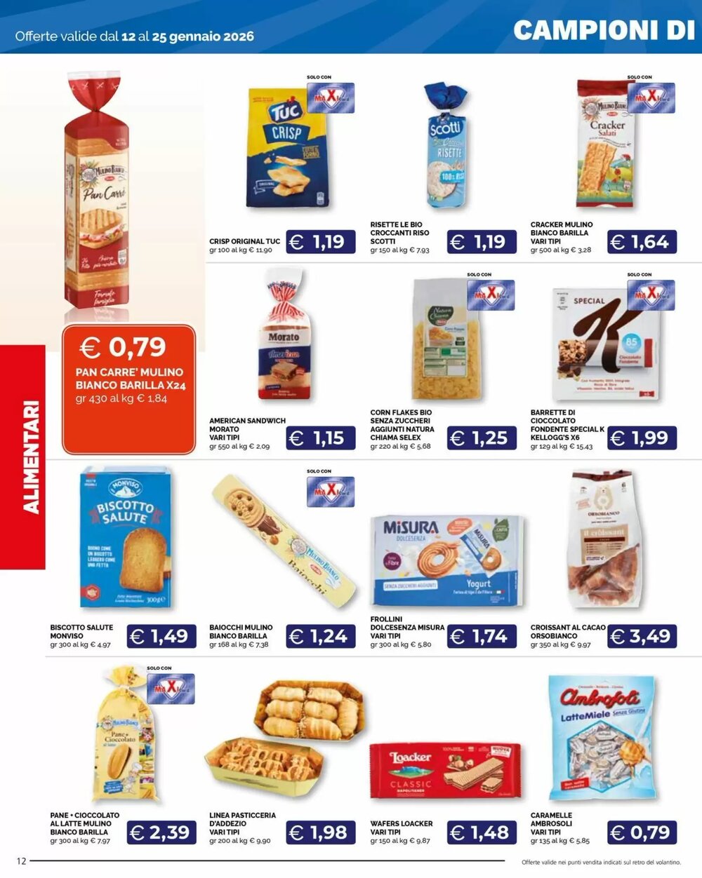 Volantino promozionale Maxisconto  valide dal 12/01/2026 - Pagina 12.