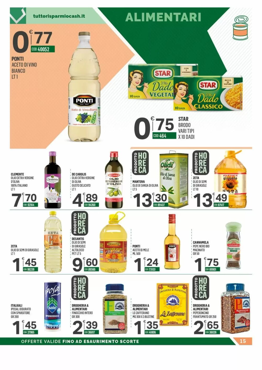 Volantino promozionale Tutto Risparmio Cash&Carry  valide dal 12/01/2026 - Pagina 15.