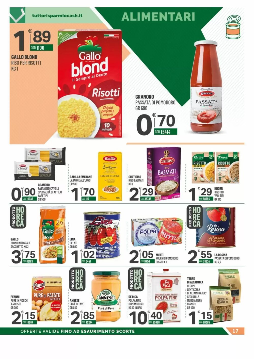Volantino promozionale Tutto Risparmio Cash&Carry  valide dal 12/01/2026 - Pagina 17.