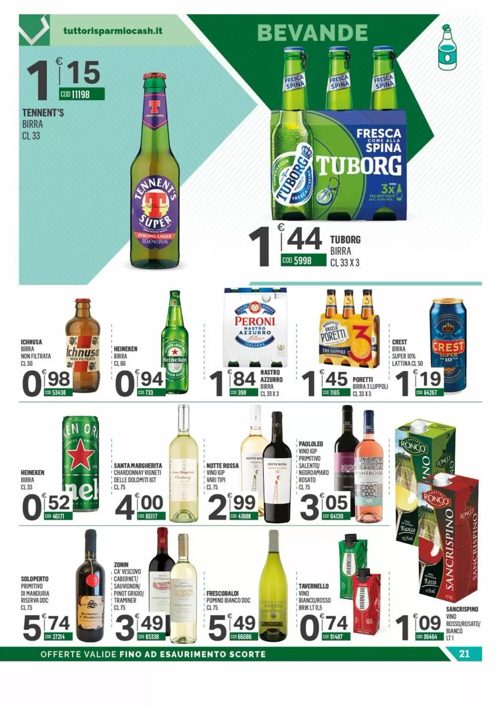 Volantino promozionale Tutto Risparmio Cash&Carry  valide dal 12/01/2026 - Pagina 21.