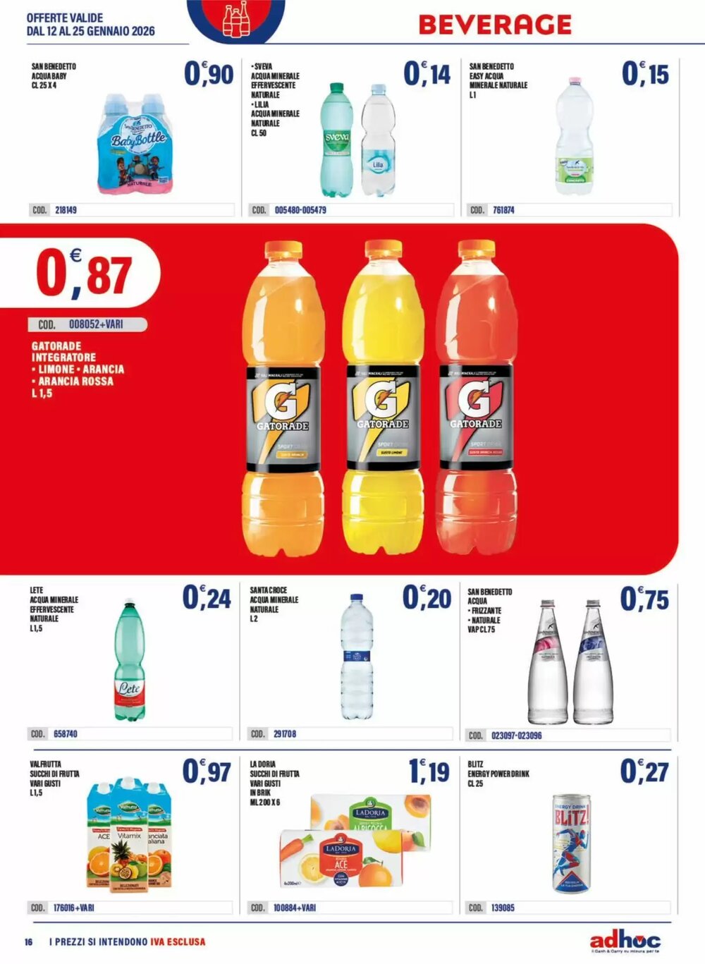 Volantino promozionale Adhoc  valide dal 12/01/2026 - Pagina 16.