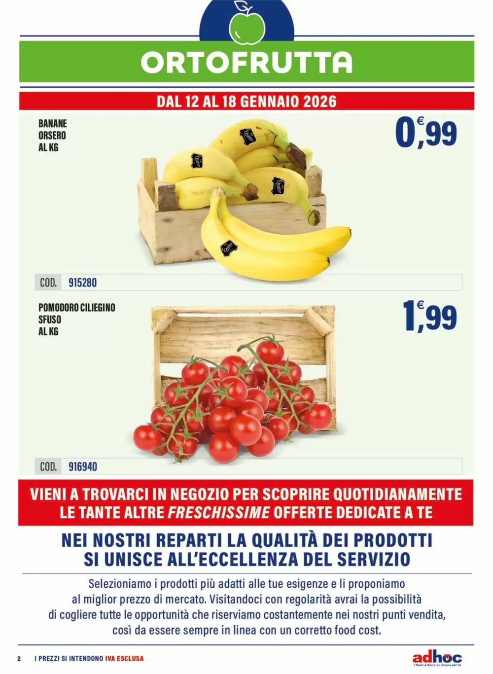 Volantino promozionale Adhoc  valide dal 12/01/2026 - Pagina 2.