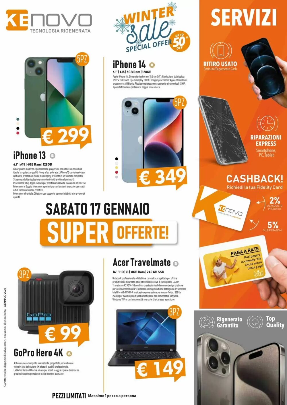 Volantino promozionale Kenovo  valide dal 12/01/2026 - Pagina 1.