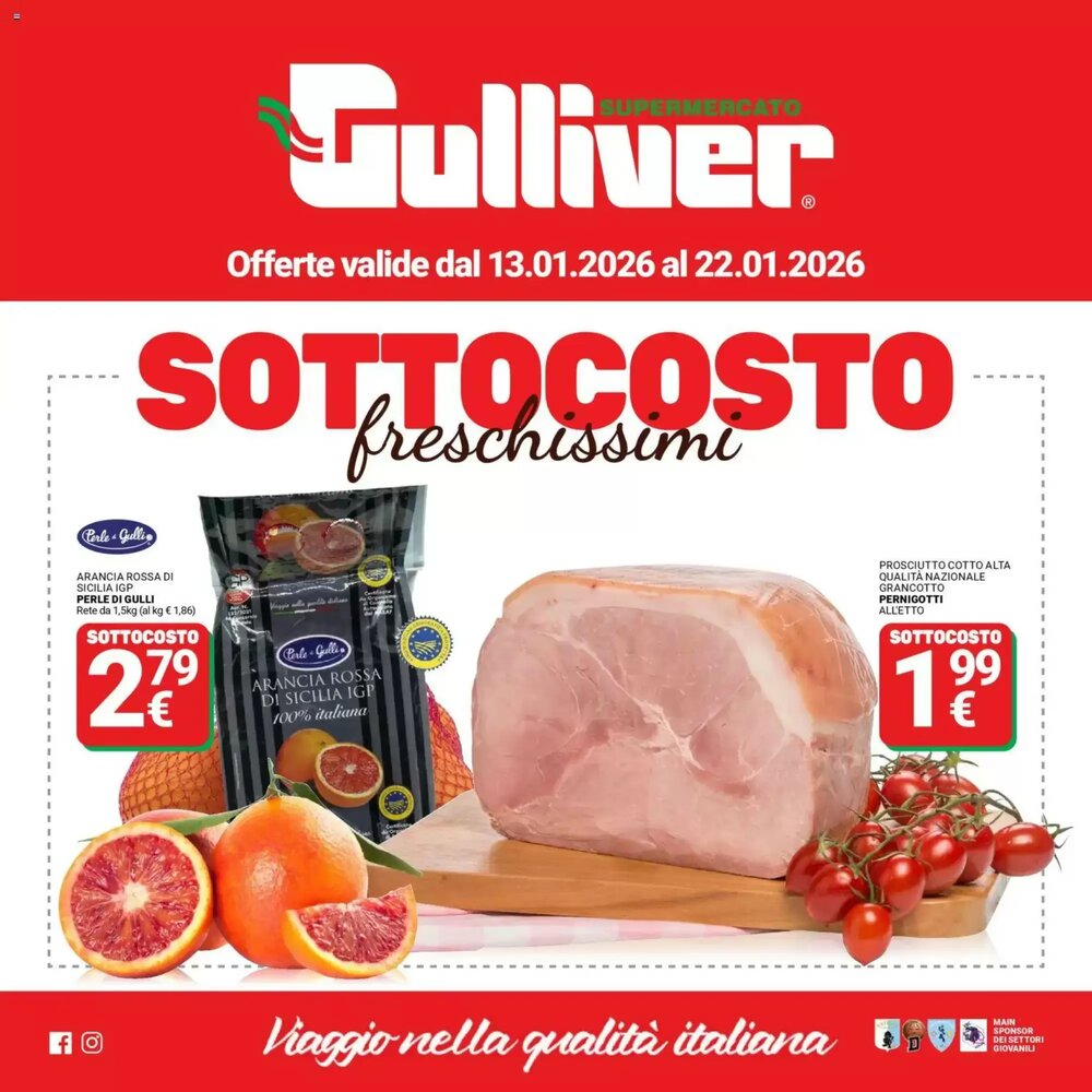Volantino promozionale Supermercati Gulliver  valide dal 13/01/2026 - Pagina 1.
