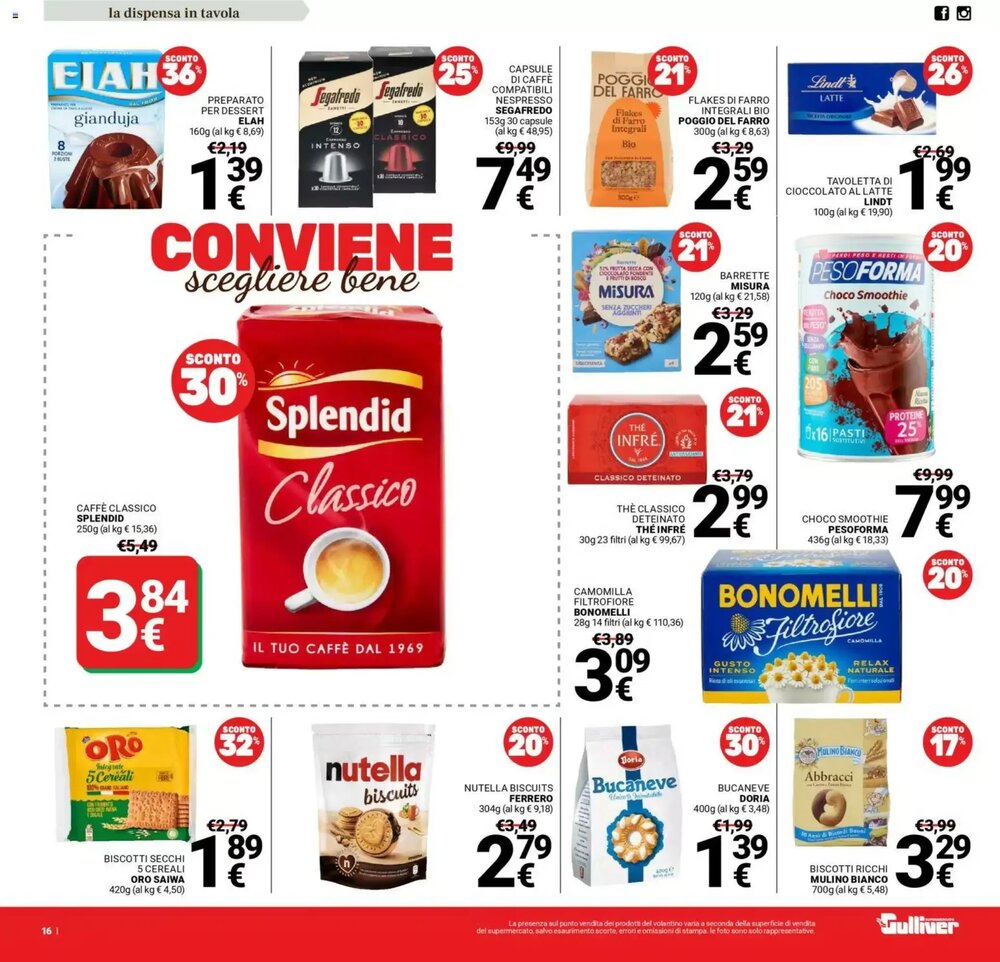 Volantino promozionale Supermercati Gulliver  valide dal 13/01/2026 - Pagina 16.